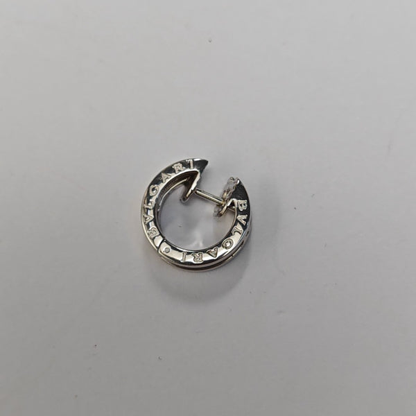 18k White Gold Silver Stud Earrings