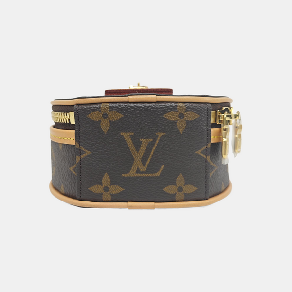 BOITE CHAPEAU Mini Monogram Coated Canvas Brown