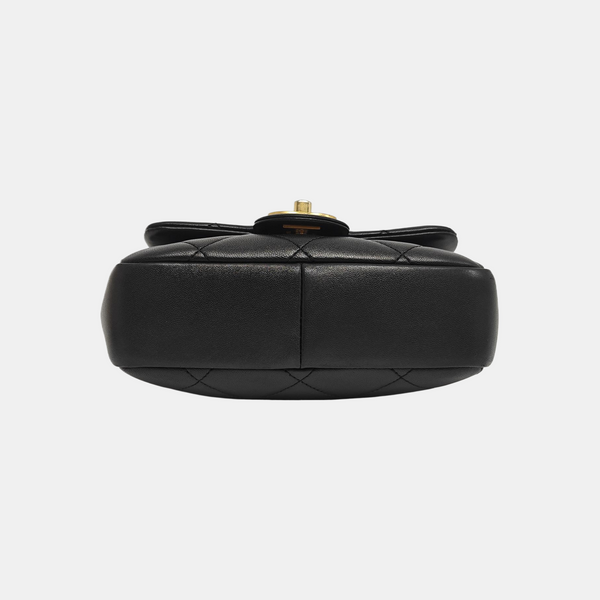 IN THE LOOP Small Quilted Lambskin Black