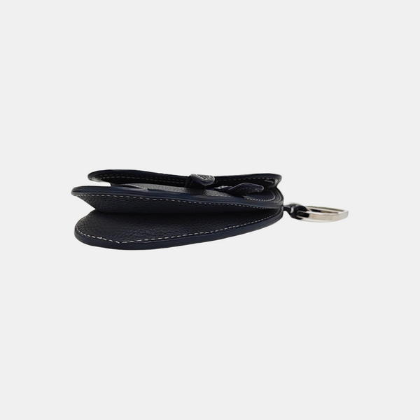 Saddle Mini Calfskin Blue Card Holder