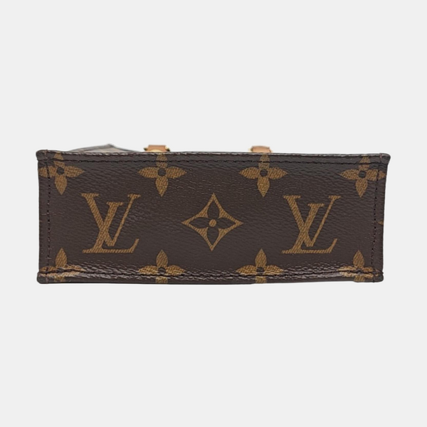 SAC PLAT Mini Monogram Coated Canvas Brown