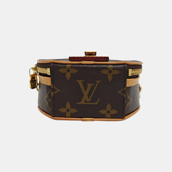BOITE CHAPEAU Mini Monogram Coated Canvas Brown