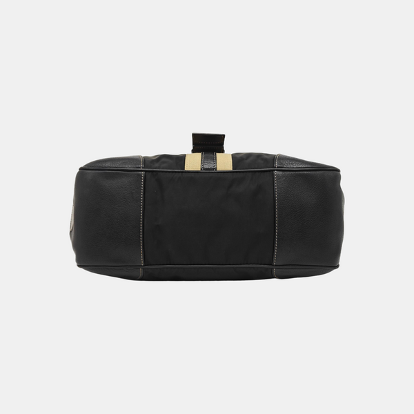 Nylon Top Handle Bag Black