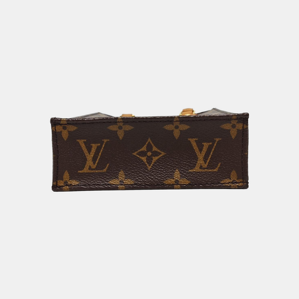 SAC PLAT Mini Monogram Coated Canvas Brown