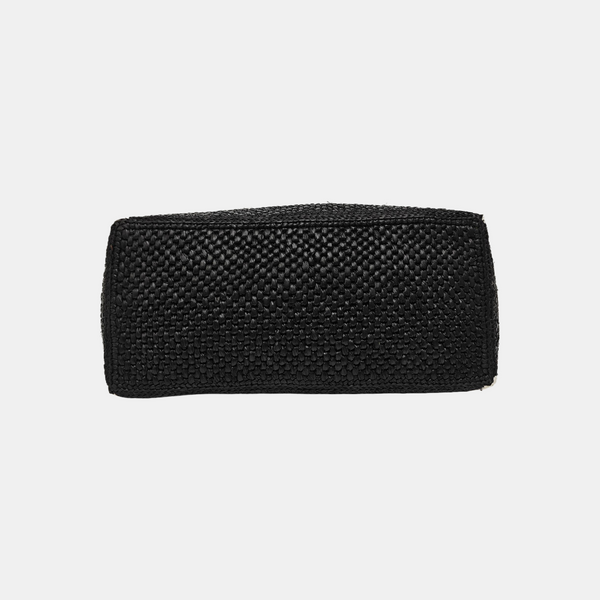 Font Tote Large Straw Black