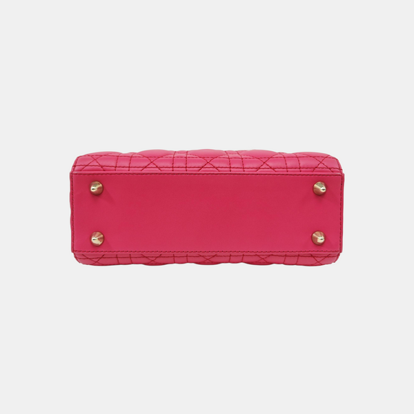 Lady Dior Small Cannage Lambskin Red