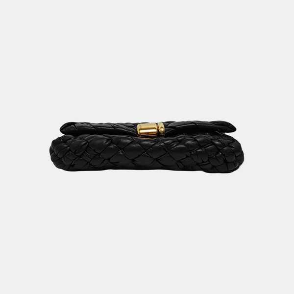 Calfskin Top Handle Bag Black