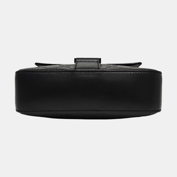 Monogram Calfskin Shoulder Bag Black