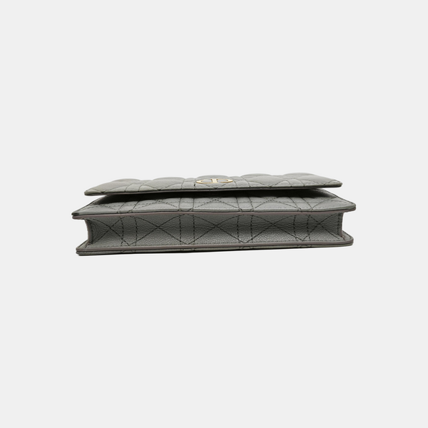 Dior Caro Small Cannage Calfskin Gray
