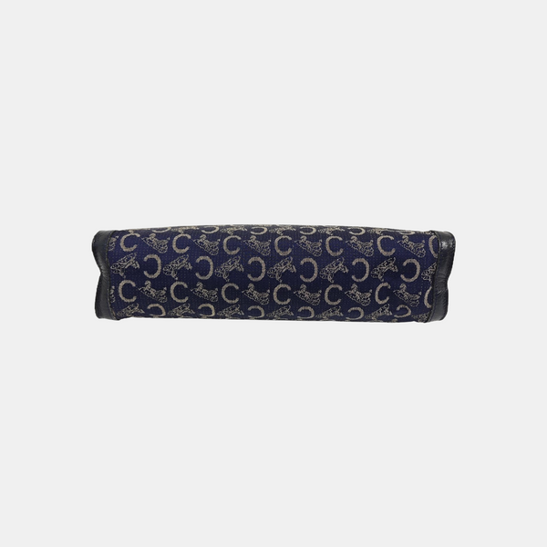 Coated Canvas Clutch Blue