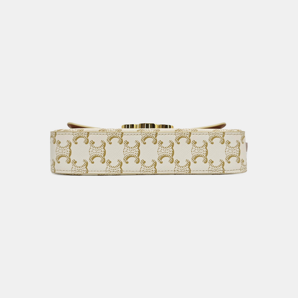 TRIOMPHE Small Coated Canvas White