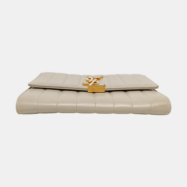VICKY Quilted Lambskin Beige