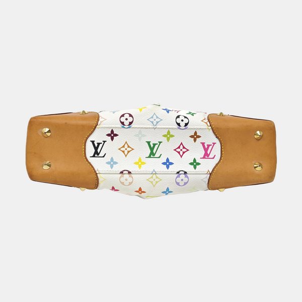 JUDY MM Monogram Coated Canvas White