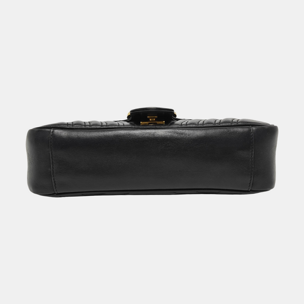 GG Marmont Medium Quilted Calfskin Black