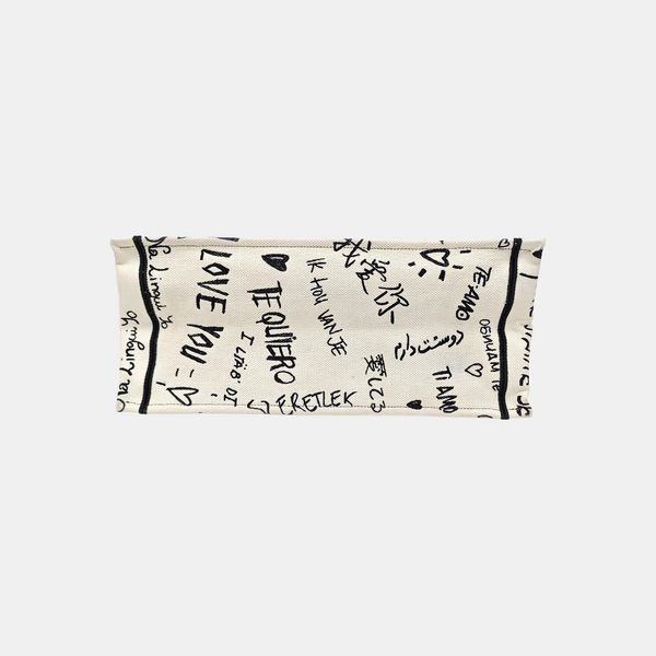 Book Tote Large Canvas White
