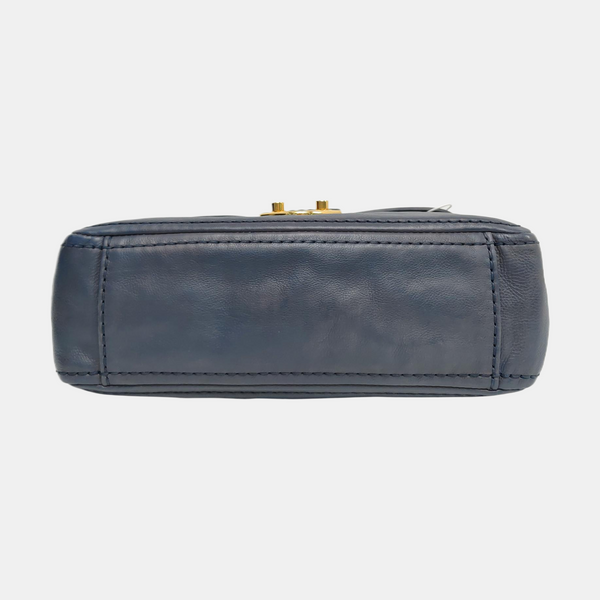 Calfskin Shoulder Bag Blue