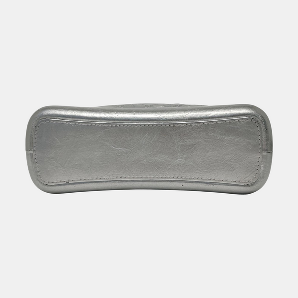 GABRIELLE Medium Quilted Calfskin Silver