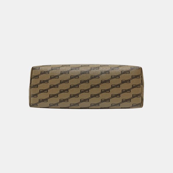 Coated Canvas Tote Bag Brown