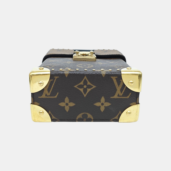 CAMERA BOX Monogram Coated Canvas Brown