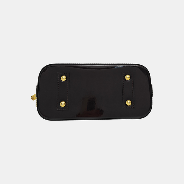 ALMA BB Monogram Patent Leather Brown