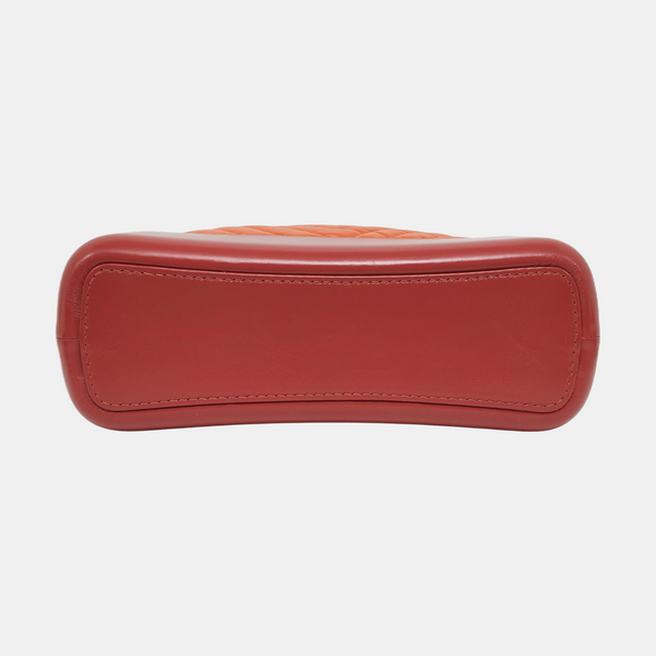 GABRIELLE Medium Chevron Calfskin Orange