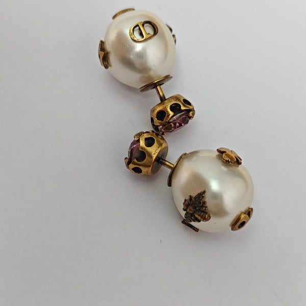 Faux Pearl White Stud Earrings