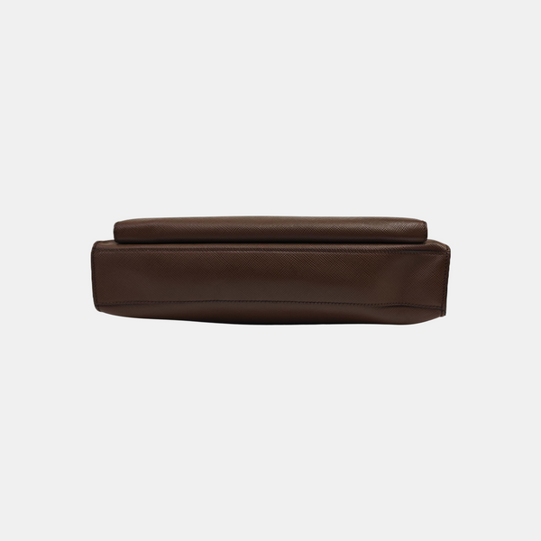 Saffiano Calfskin Tote Bag Brown