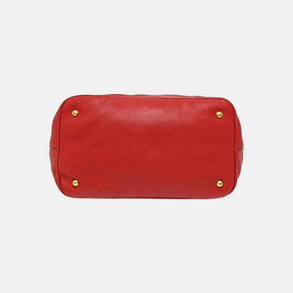 Calfskin Top Handle Bag Red