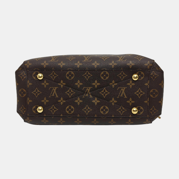 MONTAIGNE MM Monogram Coated Canvas Brown