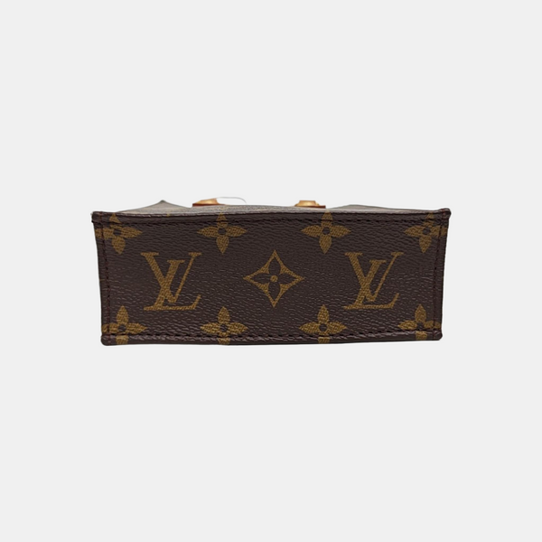 SAC PLAT Mini Monogram Coated Canvas Brown