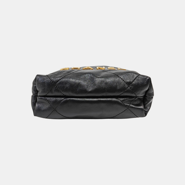 CHANEL 22 Mini Quilted Calfskin Black