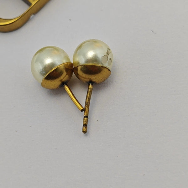 Dior Tribales Metal Gold Stud Earrings