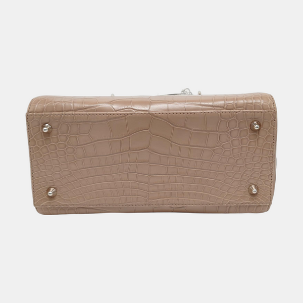 Lady Dior Medium Crocodile Beige