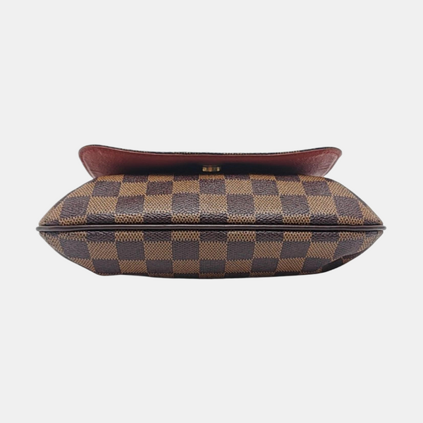 Authenticated pre-owned MUSETTE TANGO Damier Ebene Coated Canvas Brown - Crossbody Bag at Looply