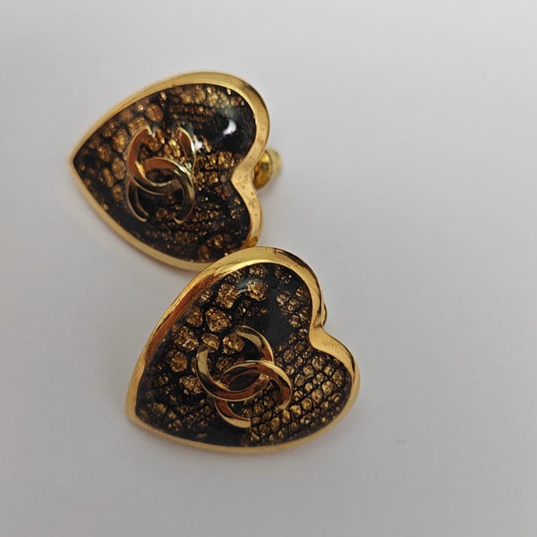 Resin Black Stud Earrings