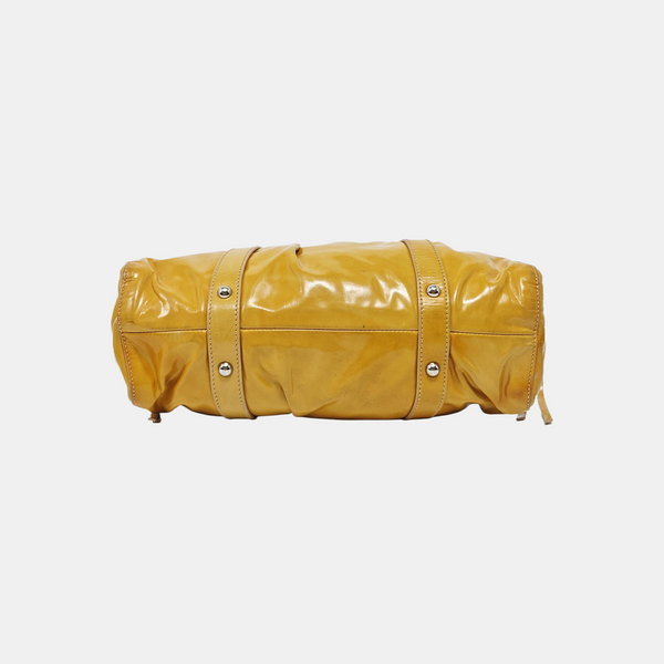 Calfskin Top Handle Bag Yellow