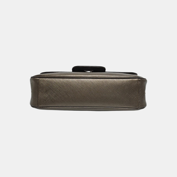 Calfskin Top Handle Bag Gray