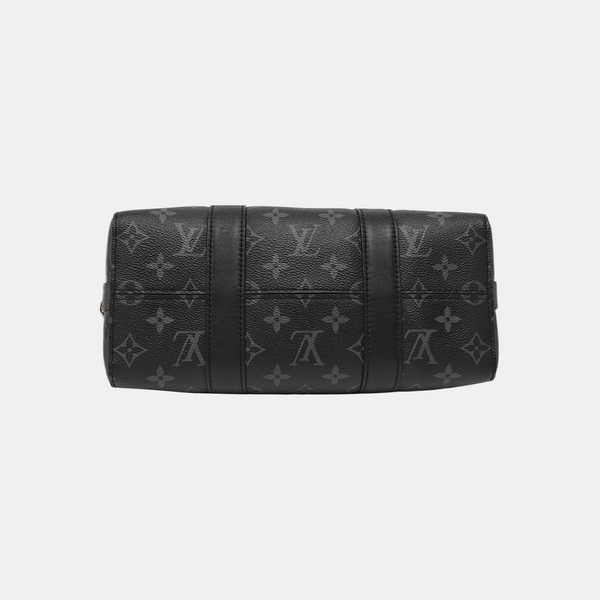 KEEPALL Monogram Coated Canvas Black