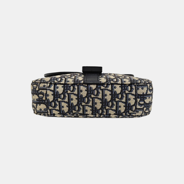 Saddle Mini Lona Monograma Negro