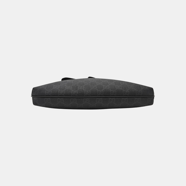 Monogram Coated Canvas Shoulder Bag Black