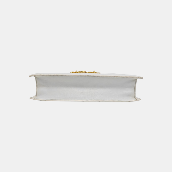 Calfskin Shoulder Bag White
