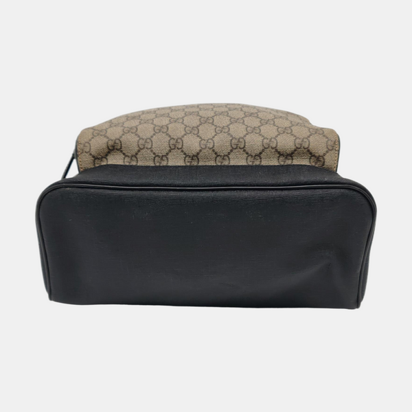 Monogram Coated Canvas Backpack Black