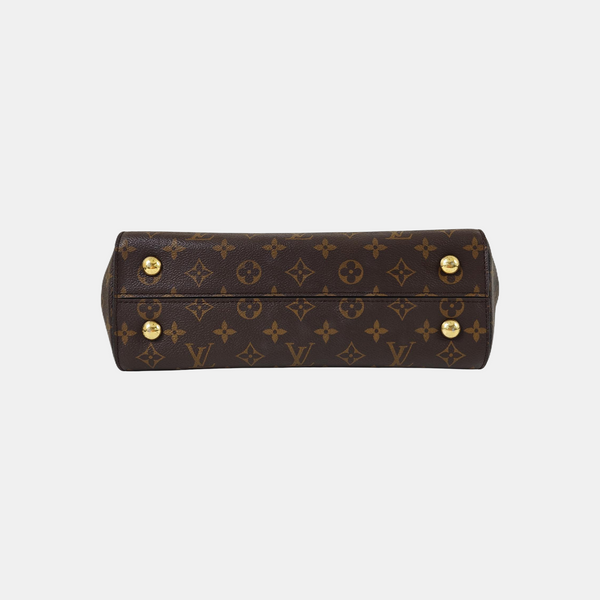 CLUNY MM Monogram Coated Canvas Brown
