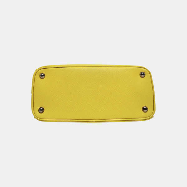 Authenticated pre-owned Galleria Calfskin Yellow - Shoulder Bag at Looply