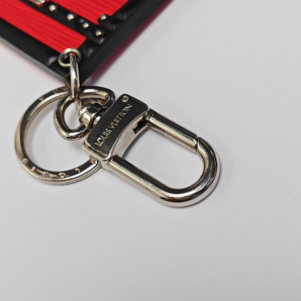 Leather Bag Charm Red