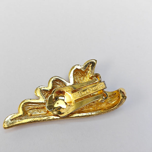 Metal Gold Clip On Earrings