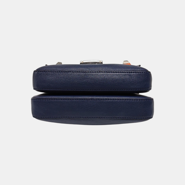 Calfskin Shoulder Bag Blue