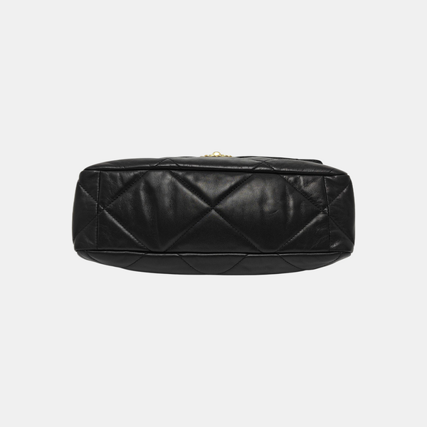 CHANEL 19 Large Quilted Lambskin Black