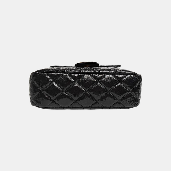 23C HOBO Small Quilted Calfskin Black