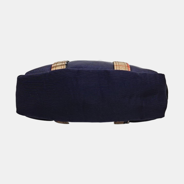 Fabric Top Handle Bag Blue
